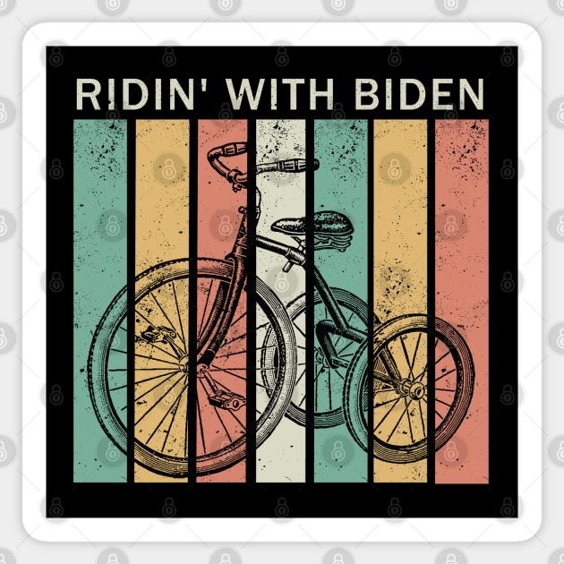 Ridin' with Biden Sticker by valentinahramov